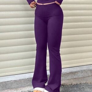 Women's Purple Flare Leggings